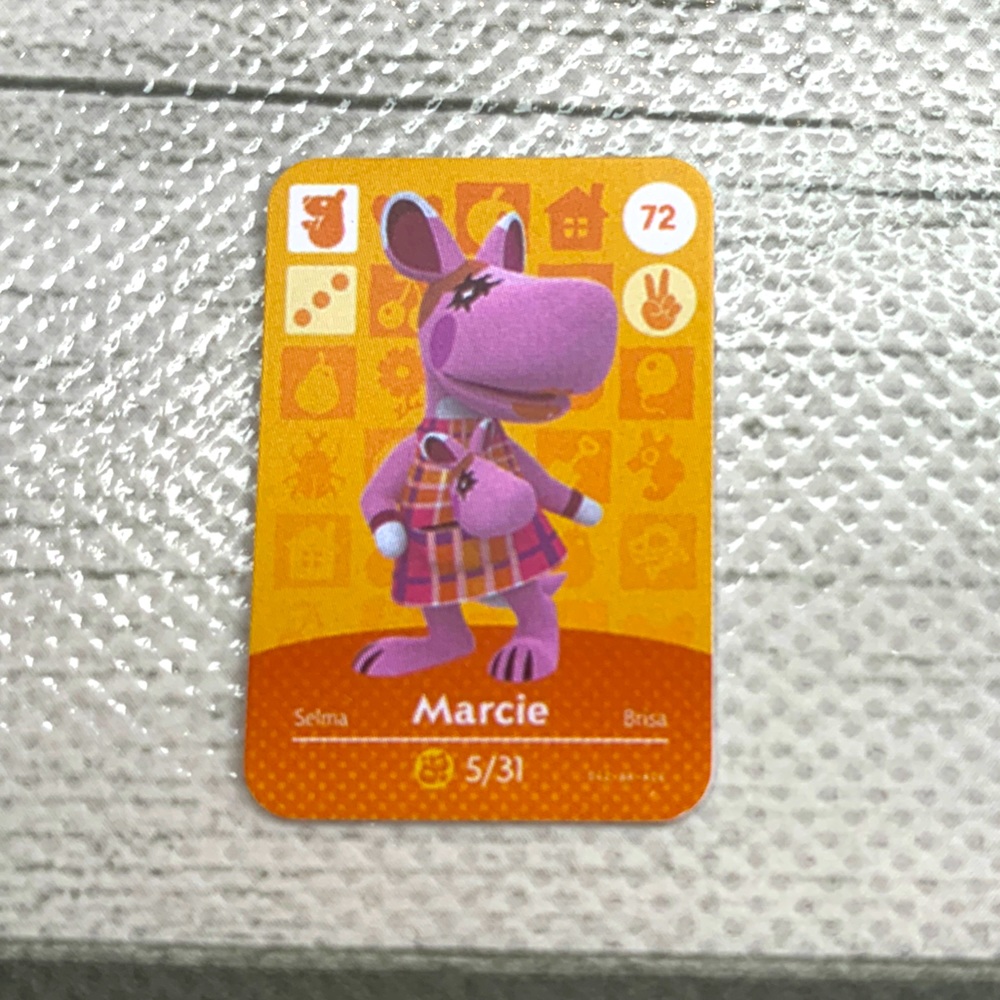 Animal Crossing Amiibo Marcie Mini NFC Card. Scan in Villager ACNH Switch